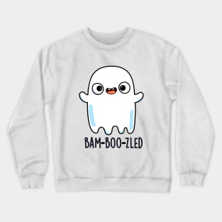 Bam-boo-zled Cute Halloween Confused Ghost Pun Crewneck Sweatshirt